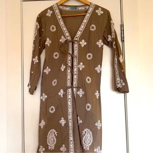 Letarte Swim Coverup - Brownish/Taupe kimono-style, Medium